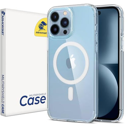 ArmorSuit Magnetic Hybrid for iPhone 15 Pro Case, Compatible with MagSafe, Shock Proof [Military-Grade Drop Protection] Phone Case for iPhone 15 Pro - Clear - size: iPhone 15 pro 6.1 inch