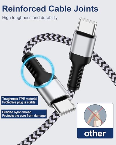 USB C to C Charging Cable for Apple iPhone 17/17 Pro Max/16 Pro/16e/15 Plus - color: White, Black, size: 10FT