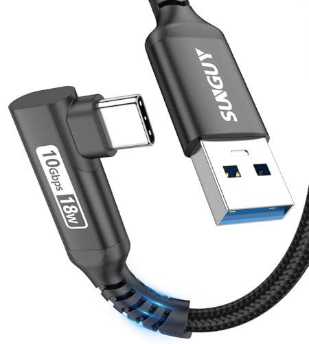 10Gbps Android Auto USB C Cable, 1FT Right Angle CarPlay USB Cable Black - color: Black, size: 1ft
