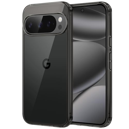 JETech Case for Google Pixel 10/10 Pro, Anti-Yellowing, Obsidian Black | Shockproof Protection, Scratch Resistant Hard PC Back, Durable Transparent TPU Bumper - color: Black, size: Pixel 10/10 Pro