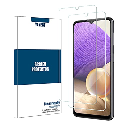 Galaxy A32 5G HD Clear Tempered Glass Screen Protector, [2 Pack] [3D Glass] [Bubble-Free] [Anti-Glare] Screen Protector Glass For Samsung Galaxy A32 5G - size: Galaxy A32