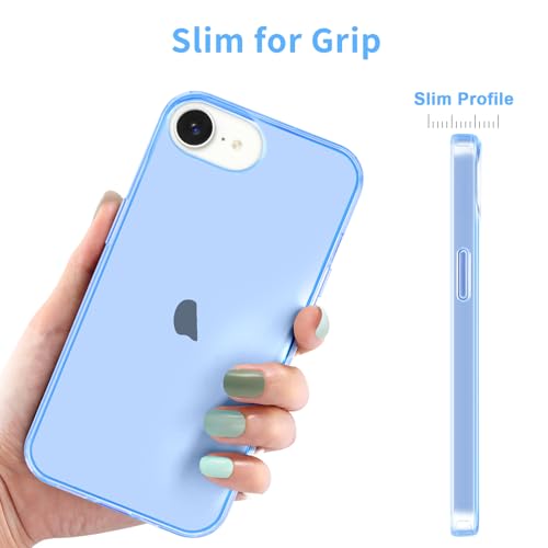 JJGoo for iPhone 17e Case for iPhone 16e Case Clear, Soft Transparent Shockproof Protective Slim Thin Phone Case Cover for 16e / 17e - color: Dark Blue