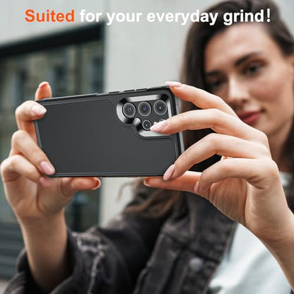 zapica Designed for Samsung Galaxy S22 Ultra Case, Black | Military Grade Drop Protection, Dual Layer Structure Design, Heavy Duty Shockproof Non-Slip Phone Cover - color: Black, size: Samsung Galaxy S22 Ultra 6.8''