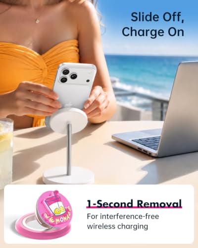 SYNCWIRE Magnetic Phone Ring Holder, for MagSafe Phone Grip Stand Kickstand - color: Mood-Blush Pink