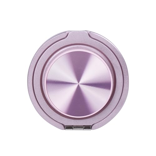 Cell Phone Grip for with Kickstand, Secure Hold for iPhone Cases, Adjustable Foldable Desktop Phone Holder Cradle Dock Compatible (Purple Stainless Steel) - color: Purple Stainless Steel