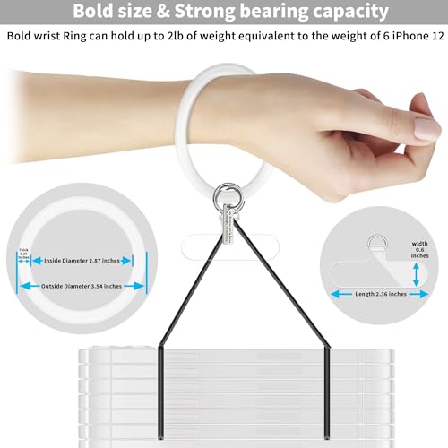 TACOMEGE Silicone Ring Phone Lanyard, Translucent - color: Translucent