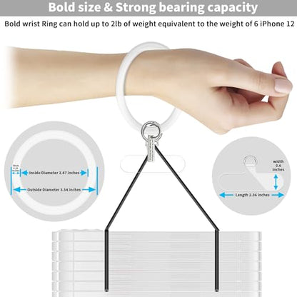 TACOMEGE Silicone Ring Phone Lanyard, Translucent - color: Translucent
