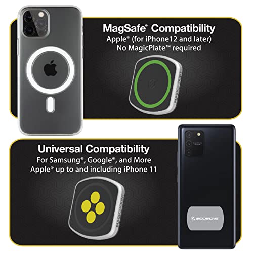 Scosche MP2CUPM-SP MagicMount Pro2 Cup Holder Magnetic Cell Phone Holder Car Mount Kit Compatible with MagSafe, iPhones, Galaxy, Pixel & All Smartphones