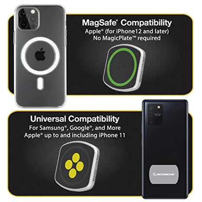 Scosche MP2CUPM-SP MagicMount Pro2 Cup Holder Magnetic Cell Phone Holder Car Mount Kit Compatible with MagSafe, iPhones, Galaxy, Pixel & All Smartphones