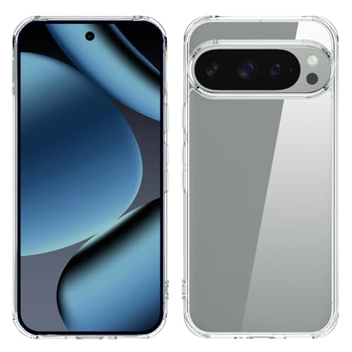 TENOC Phone Case for Google Pixel 10 Pro XL, Clear Case Anti-Yellowing Protective Bumper Hard Back Cover for 6.8 Inch - color: Clear Anti-Yellowing, size: Pixel 10 Pro XL