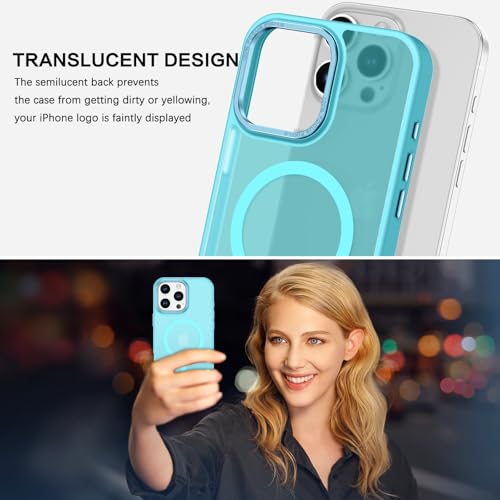 BENTOBEN Magnetic for iPhone 16 Pro Max Case,(Compatible with MagSafe) (Military Grade Drop Protection) Slim Translucent Matte Shockproof with Anti-Fingerprint Phone Case 6.9",Teal Blue - color: Teal Blue