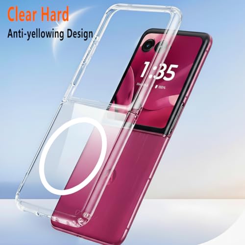 Case for Motorola Razr Ultra 2025/Razr Ultra 2026 Magnetic Cover Clear Phone Case,Slim-Fit Hard PC Bumper Shockproof Silicone Protective Cases,Transparent - color: Magnetic Clear-Motorola Razr Ultra 2025/2026