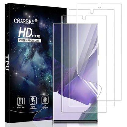 3 Pack Screen Protector for Samsung Galaxy Note 20 Ultra [Not Glass], Support Fingerprint Flexible TPU Film, Touch Sensitive, Anti-Scratch, 3D Curved Full Coverage - size: Samsung Galaxy Note 20 Ultra
