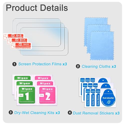 FiTSTILL Tempered Glass Screen Protector for Go Pro MAX2/MAX360 2025/MAX Fusion(2019),Scratch Resistant LCD Tempered Glass Film 9H Hardness Guard Touch Sensitive Easy Installation Accessory - size: For Go Pro max 2/2019/2025
