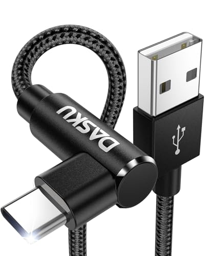 USB to USB C Cable 90 Degree [2Pack 10ft] 3A Right Angle USB C Cable Extra - color: Black, size: 10FT, style: USB A to USB C