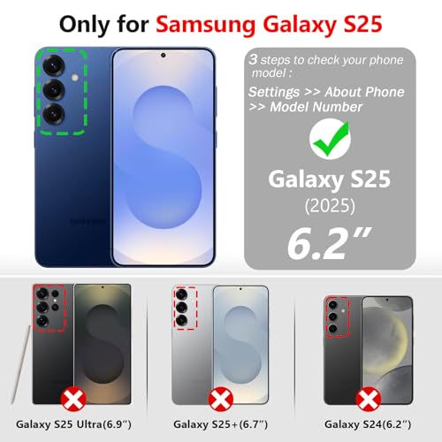 Varikke for Samsung Galaxy S25 Wallet Case Magnetic Detachable, Black - color: Black, size: Galaxy S25 6.2"