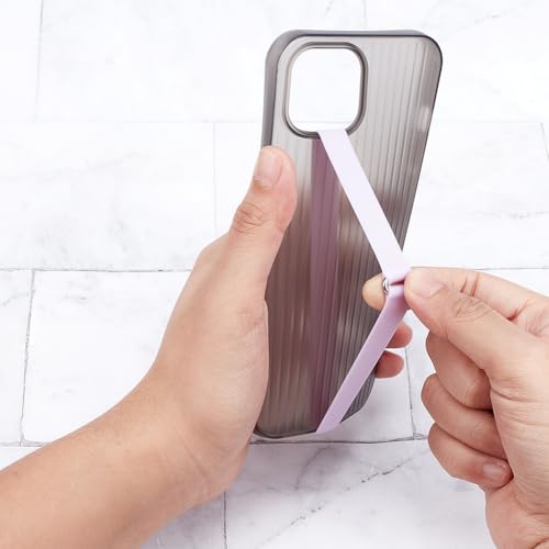 6pcs Reusable Silicone Phone Strap Grip Holder Elastic Universal Cellphones Hand Loops Grip Detachable Non-Slip Finger Holder for Back of Phone Cases Accessory (6 Colors, 225mm)