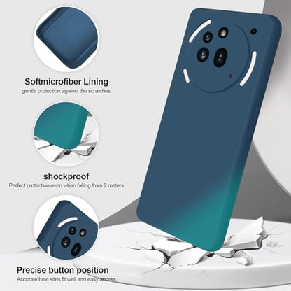 GiiYoon Silicone Case for Nothing Phone 3a Pro, Blue - color: Blue, size: Nothing Phone 3a Pro