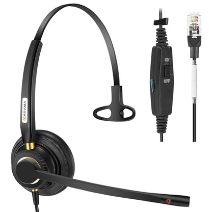 Arama Phone Headset for Office Phones for Polycom & Other IP Phones(A800S2)