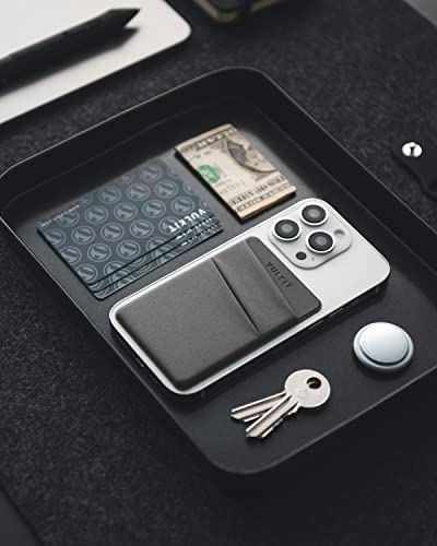 VULKIT Phone Card Holder Slim Elastic Adhesive Phone Wallet Credit Card Sleeves Sticker for Back of Smartphone(Grey) - color: Grey