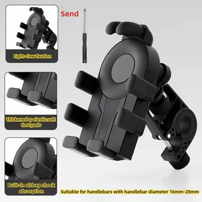 Motorcycle Phone Holder with Vibrations Dampener Nonslip Mount Handlebar Cellphone Mount - color: Or ange handlebar