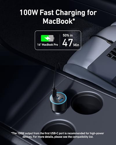 Anker 167.5W Max 3-Port Ultra-Compact USB C Fast Charging Car Charger