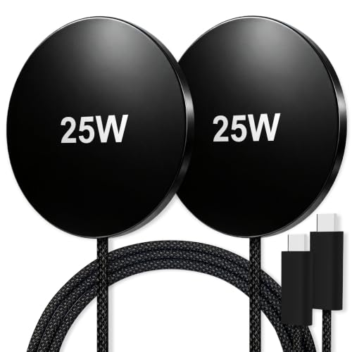 MagSafe Charger 25W Magnetic Wireless Charger Fast Charging Pad - color: Black