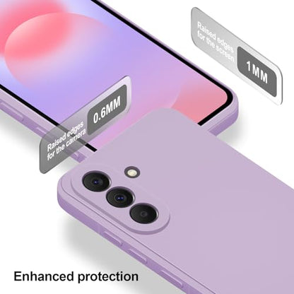 Silicone Case for Samsung Galaxy A37 5G, Purple | Soft Silicone Silky Touch Easy Clean, Shockproof Slim Phone Cover, Upgraded Camera Protection, Anti-Scratch Microfiber Lining - color: Purple, size: Samsung Galaxy A37