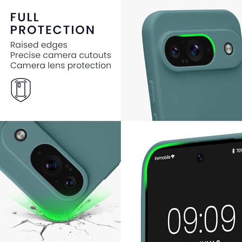 kwmobile Case Compatible with Google Pixel 9 Case - Protective Slim TPU Phone Cover - Soft Matte Finish - Arctic Night - color: Arctic Night, size: Pixel 9