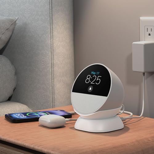 HomeMount Stand for Spot, iPhone & Earbuds with USB Ports, White - color: White