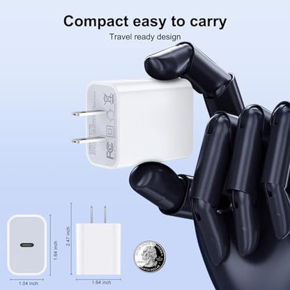USB C Charger Block Fast Charging Box for iPhone 18 17 16 15 14 13 Pro Max - color: White-1