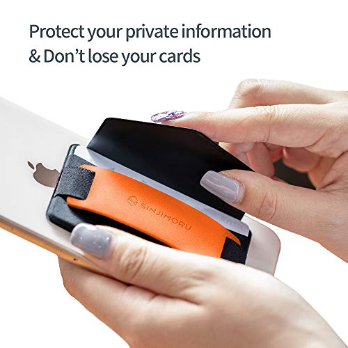 Sinjimoru Phone Grip Card Holder with Phone Stand, Silicone Teal | Sinji Pouch B-Grip, stick on wallet, finger grip strap, kickstand phone stand, flap card protection, universal fit - color: Teal