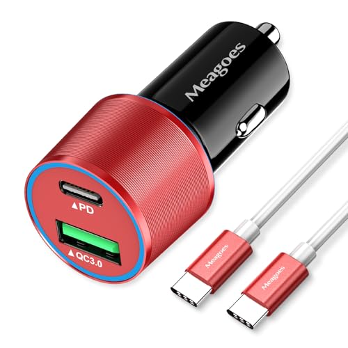 67.5W Red Car Charger USB C Super Fast for iPhone 18 Pro Max/17/Android - color: Red, size: 3.3 ft