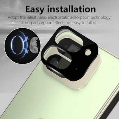 2 Pack Camera Lens Frame for Google Pixel 10 Pro Fold, 9H Glass Screen Protector Anti-Scratch, Tempered Glass Camera Cover Accessories for Google Pixel 10 Pro Fold, Black - size: for Google Pixel 10 Pro Fold