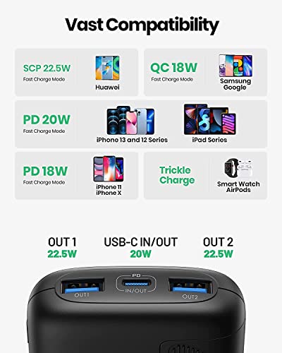 INIU Portable Charger, Smallest 10000mAh 22.5W Fast Charging Power Bank