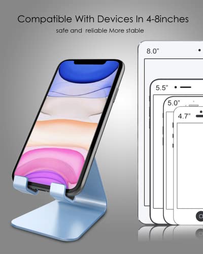 CreaDream Phone Stand Holder, Aluminum Phone Stand for Desk - color: Sierra Blue
