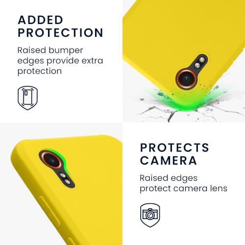 kwmobile Case Compatible with Samsung Galaxy Xcover7 Case - Soft Slim Protective TPU Silicone Cover - Radiant Yellow - color: Radiant Yellow