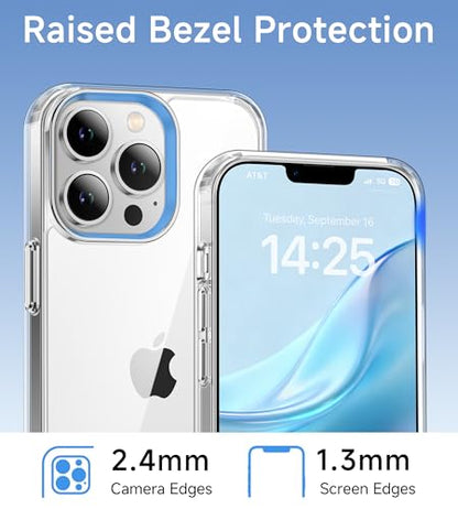 USLAI Case for iPhone 13 Pro, Anti-Yellowing, Crystal Clear Back, Shockproof & Military‑Grade Drop Protection - Transparent - color: Clear, size: iPhone 13 Pro