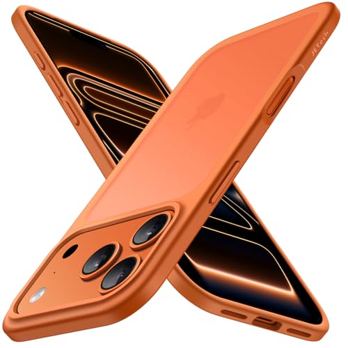 JETech Matte Case for iPhone 17 Pro Max, Orange | Military-Grade Protection, Frosted Matte Back, Anti-Fingerprint Finish, Shockproof Design, Minimalist Style - color: Orange, size: iPhone 17 Pro Max