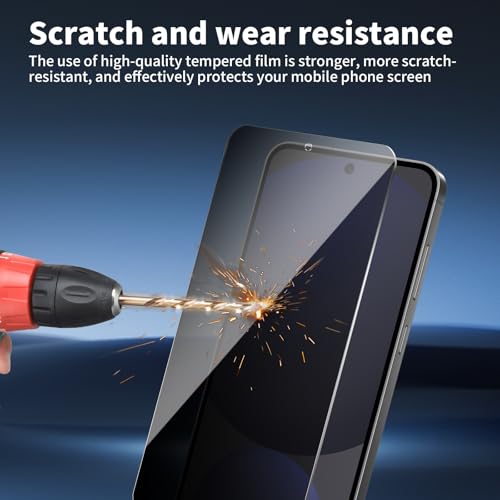 3 Pack For Samsung Galaxy S25 Edge Privacy Screen Protector + 3 Pack Camera Lens Protector, 9H Hardness Anti-Spy Tempered Glass,with Installation Frame, Scratch-Resistant (Samsung Galaxy S25 Edge)