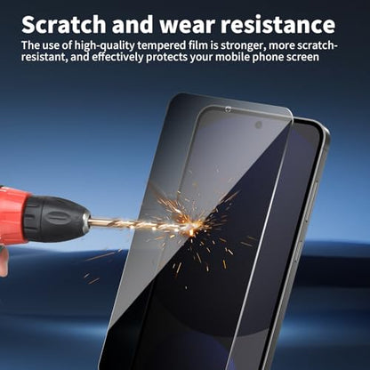 3 Pack For Samsung Galaxy S25 Edge Privacy Screen Protector + 3 Pack Camera Lens Protector, 9H Hardness Anti-Spy Tempered Glass,with Installation Frame, Scratch-Resistant (Samsung Galaxy S25 Edge)