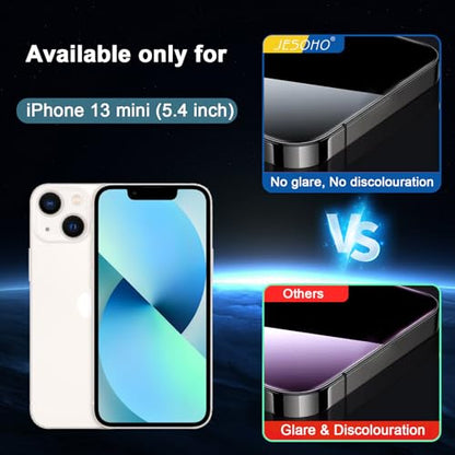 JESOHO Screen Protector for iPhone 13 mini 5.4 inch, 2 Pack | Blue Light Blocking Tempered Glass Film, Eye Protection, Case Friendly, No Bubble,with Easy Installation Kit - size: iPhone 13 mini (5.4 inches)