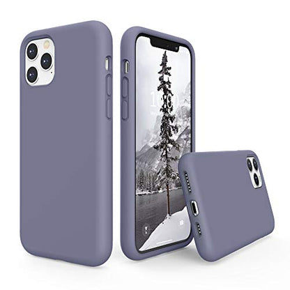 SURPHY Compatible with iPhone 11 Pro Max Case 6.5 inches, Thickened Liquid Silicone Phone Case (with Microfiber Lining) for iPhone 11 Pro Max 2019, Lavender Gray - color: Lavender Gray