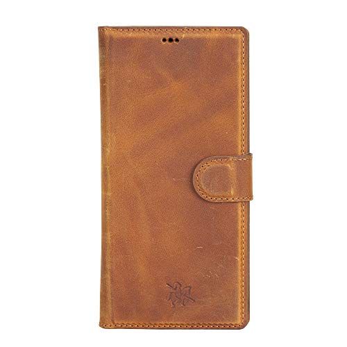 Venito Florence Leather Wallet Phone Case Compatible with Samsung Galaxy Note 1 Plus - Extra Secure with RFID Blocking - Detachable Phone Wallet (Antique Brown) - color: Antique Brown, size: Note10 Plus