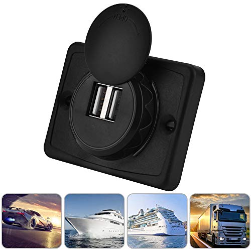 Dual USB Car Charger with LED Light Ring 3.1A Fast Charge