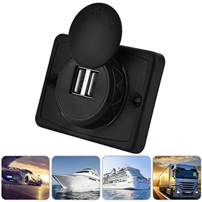 Dual USB Car Charger with LED Light Ring 3.1A Fast Charge