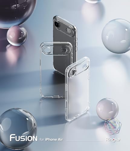 Ringke for iPhone Air Case [Fusion Matte Clear] | Oil & Dirt Resistant, Anti-Fingerprint Technology Prevents Oily Smudges, Frosted Coating Feels Velvety Soft - size: iPhone Air