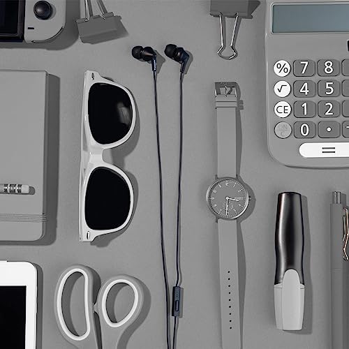 Panasonic ErgoFit Wired Earbuds with Microphone, 3.5mm Jack Wired Headphones with Mic and Call Controller, Ergonomic Custom-Fit Earpieces (S/M/L), for Phones and Laptops - RP-TCM125-KA (Matte Black) - color: Matte Black, size: S/M/L, style: With Mic