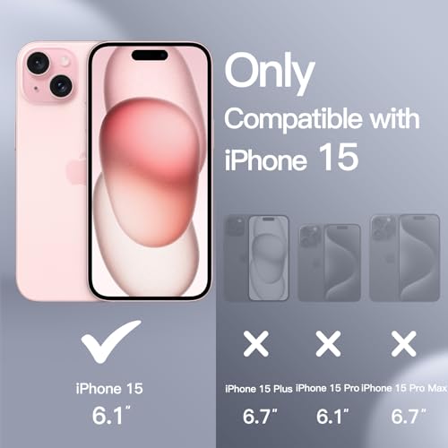 JETech Silicone Case for iPhone 15, White | Silky Soft Touch, Shockproof Protection, Scratch Resistant, Microfiber Lining - color: White, size: iPhone 15