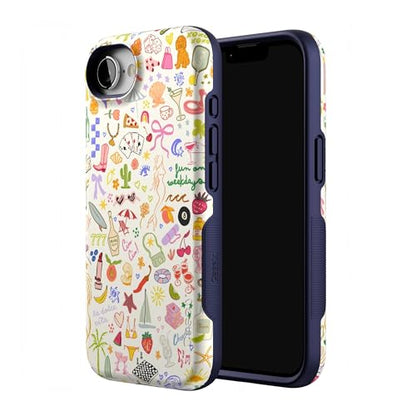 Casely iPhone 16e Case | All The Fun Things | Fun on Weekdays | Bold Protective Design | Compatible with MagSafe - color: All the Fun Things | Fun on Weekdays
